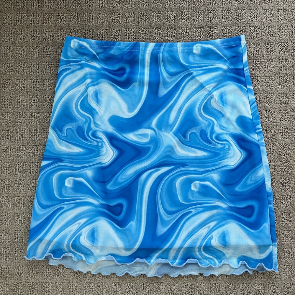 Blue mini skirt